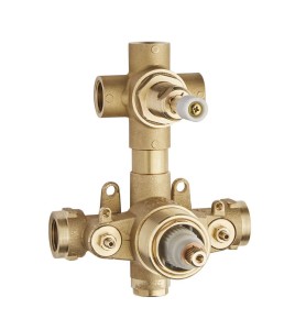 Palazzani COLOR Gold 99277510 element podtynkowy 3-ujścia 1/2" do baterii termostatycznej złoty