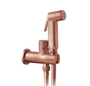 Palazzani DIGIT COLOR Copper 12221573 bateria bidetowa podtynkowa z zestawem natryskowym miedziana