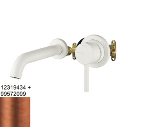 Palazzani DIGIT COLOR Copper 12319473 + 99572099 bateria umywalkowa podtynkowa jednouchwytowa miedziana