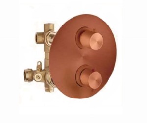 Palazzani DIGIT COLOR Copper 96259373 + 99277310 bateria podtynkowa z termostatem miedziana
