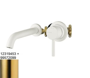 Palazzani DIGIT COLOR Gold 12319453 + 99572099 bateria umywalkowa podtynkowa jednouchwytowa złota