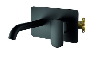 Palazzani MIS COLOR Black Mat 56319338 +  99572099 bateria umywalkowa podtynkowa jednouchwytowa czarna