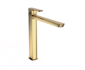 Palazzani MIS COLOR Gold 56301853 bateria umywalkowa wysoka stojąca jednouchwytowa złota