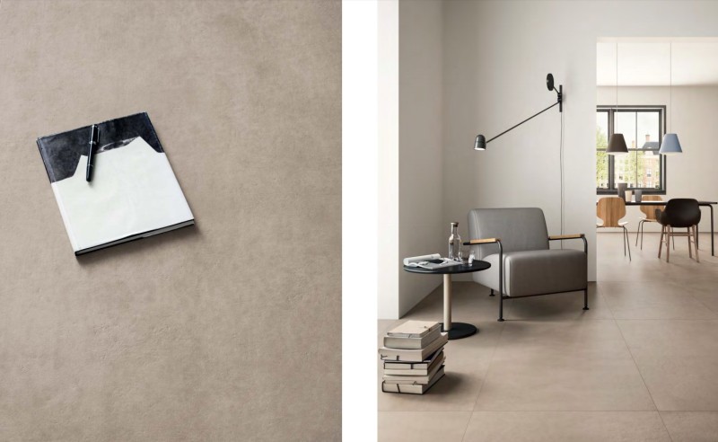 Płytki gres podłogowe beton beż wiełki format Marazzi Powder Sand MMWU 75X150 18271