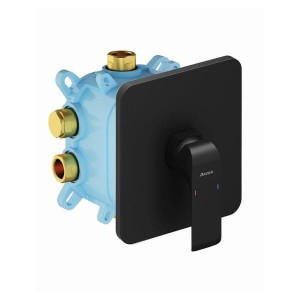 Ravak Flat FL 066.20BL X070180 bateria wannowa podtynkowa jednouchwytowa bez przełącznika do R-box czarna