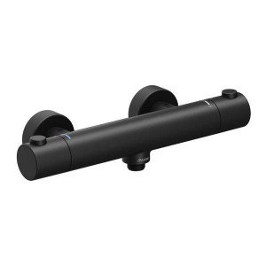 Ravak Puri PU 033.20BL X070188 bateria prysznicowa termostatyczna naścienna dwuuchwytowa czarna