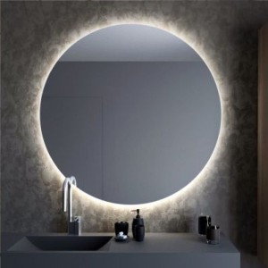 Smartwoods BRIGHT NO EDGES lustro 60 cm okrągłe z oświetleniem LED bez ramy barwa światła zimna