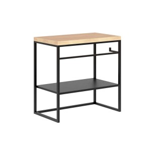 Baltica Design LINN III konsola łazienkowa 75x35 czarny/dąb