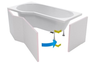 Excellent OBEX.P.90X60WH obudowa boczna do zabudowy płytkami wanny Flex System 90x60