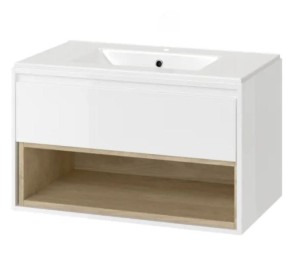 Excellent Tuto MLEX.0101.800.WHBL szafka pod umywalkę 80x50 biała/dąb