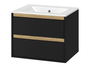 Excellent Tuto MLEX.0103.600.BKBL szafka pod umywalkę 60x50 czarna/dąb