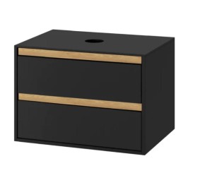 Excellent Tuto MLEX.0104.800.BKBL szafka pod umywalkę nablatową 80x47,7 czarna/dąb