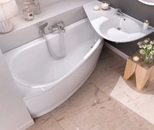 Ravak Avocado CT01000000 wanna narożna do zabudowy 150x75 lewa biała