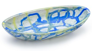SVIS DESIGN Miska betonowa ORION BASIC FINGER FLOW niebiesko - żółta