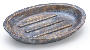 SVIS DESIGN Mydelniczka betonowa 15 cm DIAMOND BASIC GRANITE niebiesko - szara