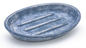 SVIS DESIGN Mydelniczka betonowa 15 cm ORION BASIC FUZZY niebiesko - szara