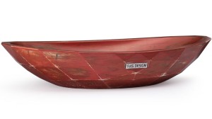 SVIS DESIGN Umywalka nablatowa betonowa DIAMOND BASIC AGED METAL czerwono - miedziana