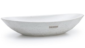 SVIS DESIGN Umywalka nablatowa betonowa DIAMOND BASIC biała