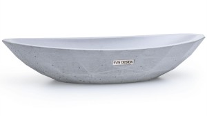 SVIS DESIGN Umywalka nablatowa betonowa lakierowana DIAMOND BASIC szara