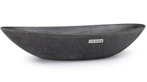 SVIS DESIGN Umywalka nablatowa betonowa lakierowana ORION BASIC BRUSHED  szara