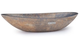 SVIS DESIGN Umywalka nablatowa betonowa ORION BASIC GRANITE niebiesko - szara