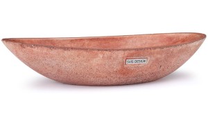 SVIS DESIGN Umywalka nablatowa betonowa ORION BASIC VINTAGE czerwona