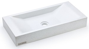 SVIS DESIGN Umywalka nablatowa betonowa SIRIUS BASIC biała