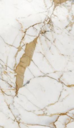 Spiek kwarcowy marmur biały ze złotą żyłą Marazzi Grande M.Look Golden White lux 120x278 6mm 100529