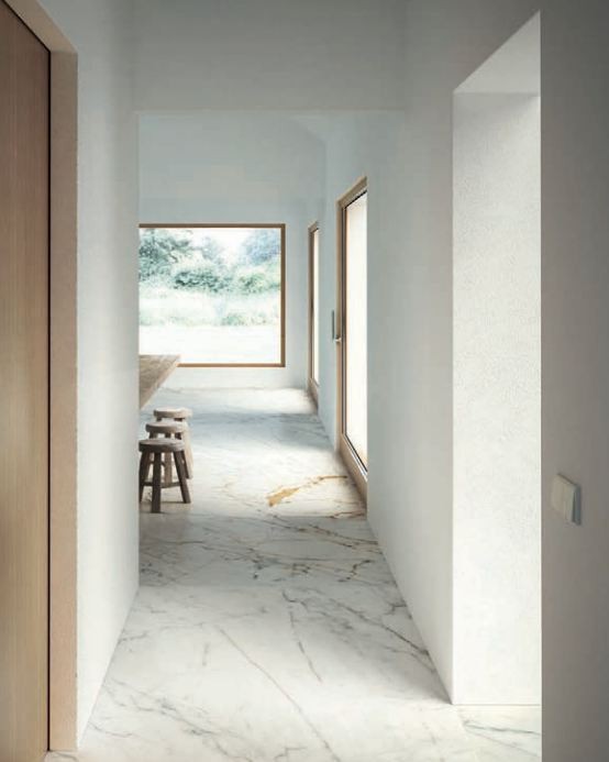 Spiek kwarcowy marmur biały ze złotą żyłą Marazzi Grande M.Look Golden White lux 120x278 6mm 100536