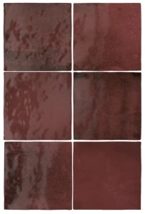 Płytka ścienna Equipe Artisan Burgundy 13,2X13,2 Eq 24457