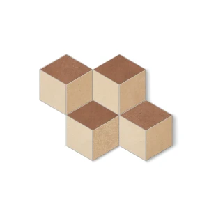 Płytka kamienna Florim Dekor Florim SensiTerre Cubo Cotone Rosato Mattone Naturale 37x46x0,9 cm