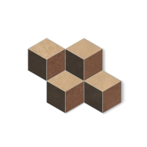 Płytka kamienna Florim Dekor Florim SensiTerre Cubo Rosato Amaranto Carbone Naturale 37x46x0,9 cm
