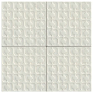 Marazzi Memoria Bianco Stamp 3D MAY9 gres 15x15 - biały gres 3d do salonu