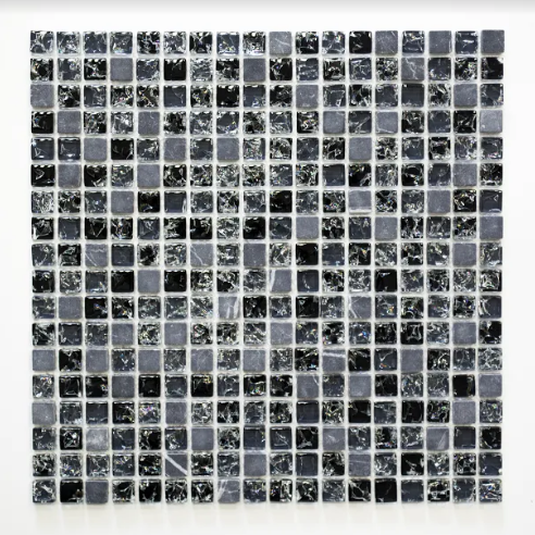 Mozaika mix szkło-kamień czarna-grafit Metropol MM 0160 30,5 x 30,5 74933