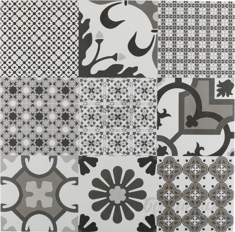 El Molino Logos Jet Negro 60x60 płytki podłogowe patchwork 156410