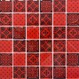 Mozaika szkło patchwork vintaż czarna czerwona Metropol MM 1172 30,0 x 30,0 85761