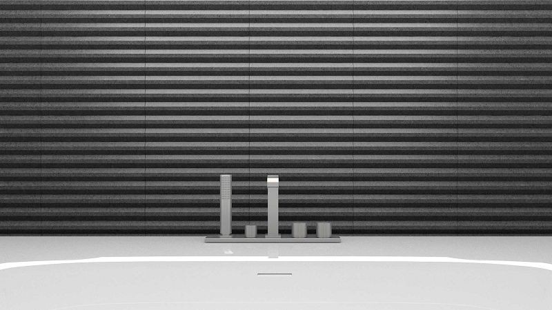 WOW Stripes Graphite Stone 7,5x30 płytki 3D ścienne 158055