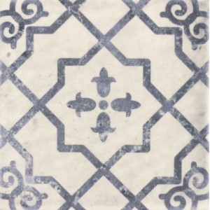 Płytki łazienkowe wrzoryste niebieske prowans Milano Decor Antiqua 20x20