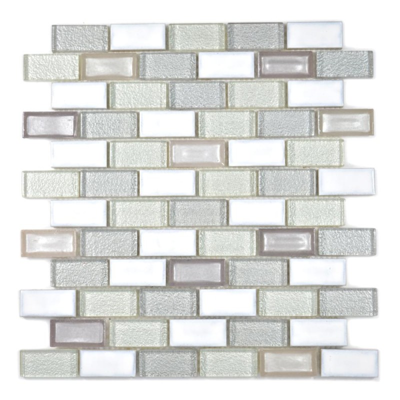 Mozaika mix cegiełka mały prostokąt jasno-szary perl Metropol MM 0621 30,0 x 30,0 101776