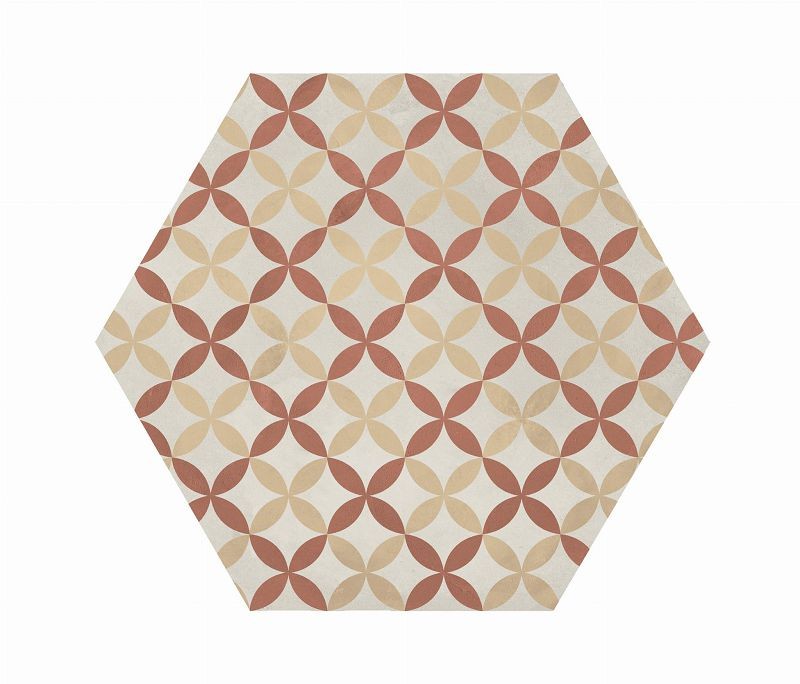 Marca Corona Terra Art Mix Tramonto/Crema Esagona 25x21,6 I429 płytki heksagonalne 144412