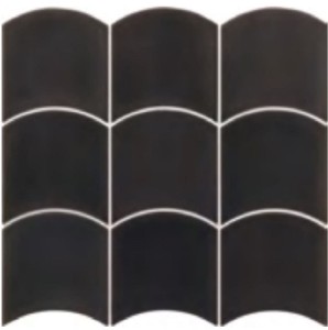 Equipe Wave Black 12x12 płytki ścienne