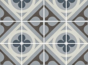 Płytki patchworkowe brąz niebieske Fioranese Cementine Retro 1 20x20