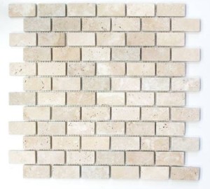 Mozaika kamień beż mala cegiełka Metropol MM 1313 30,5 x 30,5