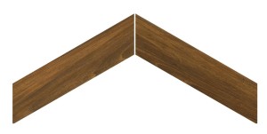 Gres francuska jodełka brąz drewno Emil Ceramika Sleek Mohogany Chevron Nat. 11x54