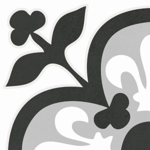 Płytki wzorzyste z kwiatami grafit szary Mayolika Absolut Decor Axel 20x20
