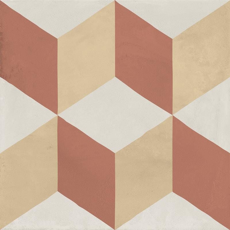 Marca Corona Terra Art Cubo Tramonto/Crema 20x20 I399 płytki gresowe patchworkowe 144358