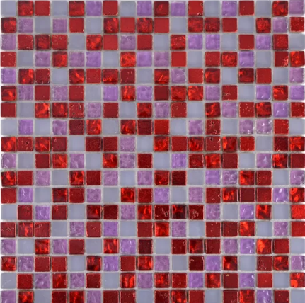 Mozaika mix szkło gres mały kwadrat fioletowy czerwony Metropol MM 1220 30,0 x 30,0 80346