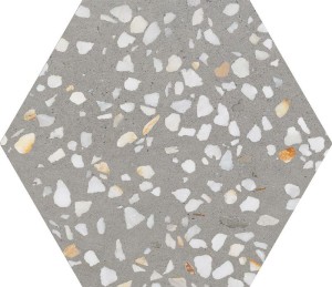 ITT Hexa Cezanne Grey Matt 23x27 płytka heksagonalna imitująca lastryko