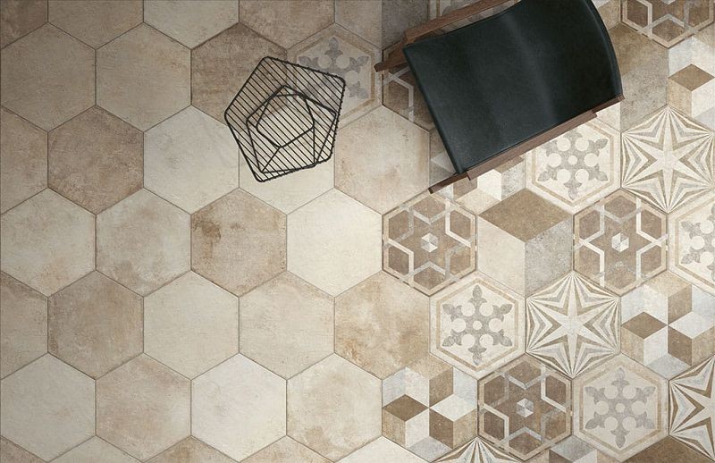 Fioranese Heritage Exagona Beige 34,5x40 HE202EX płytka heksagonalna 129987