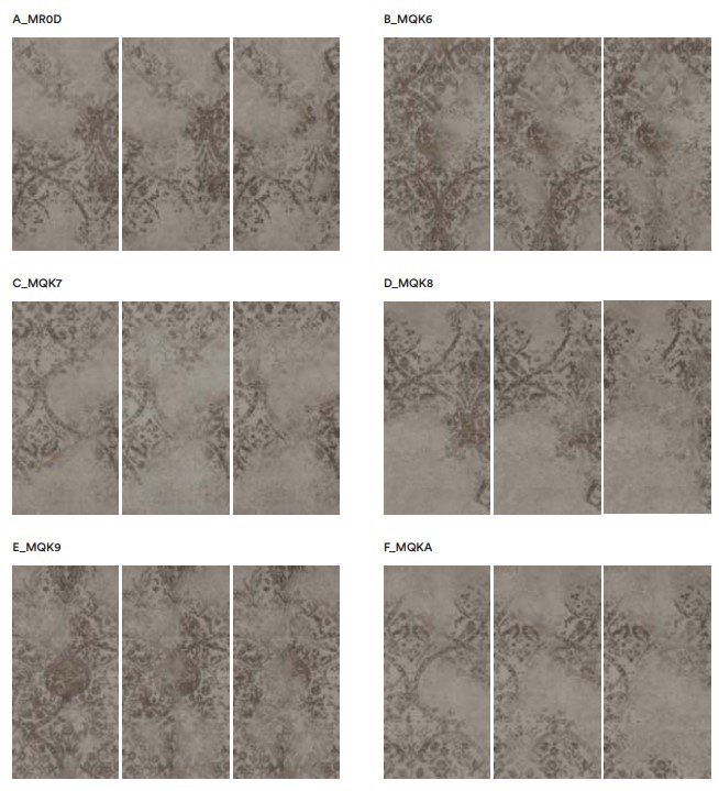 Spiek kwarcowy patchwork Marazzi Grand Carpet Smoki ( MROD, MQK6, MQK7, MQK8, MQK9, MQKA) 120x240 16239